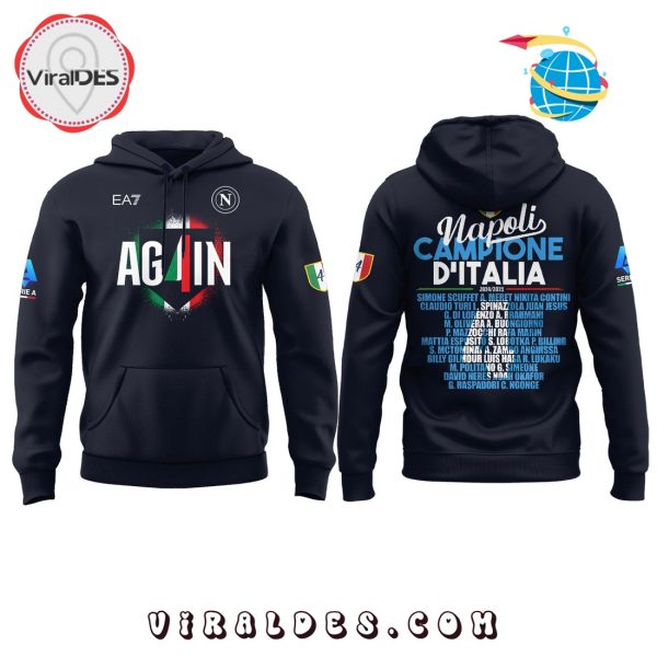 SSC Napoli Campioni d’Italia Black Hoodie, Long Pants