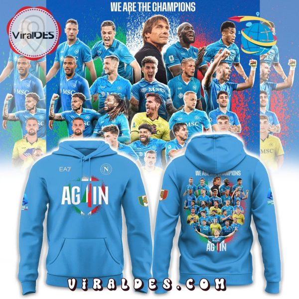 SSC Napoli Campioni d’Italia Blue Hoodie 2025
