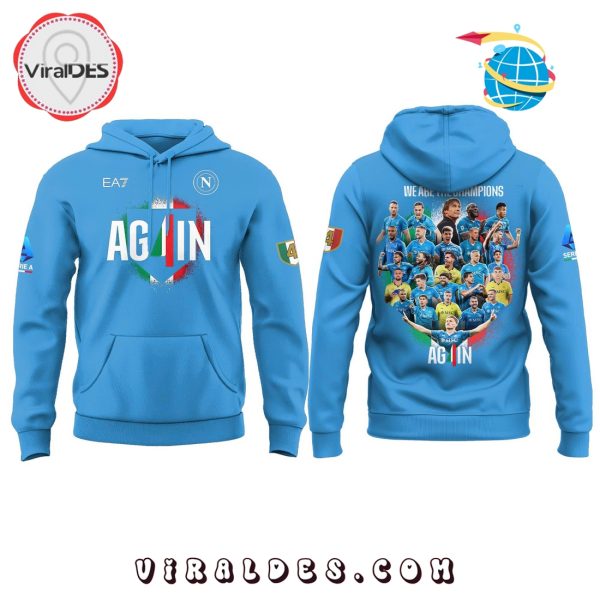SSC Napoli Campioni d’Italia Blue Hoodie 2025