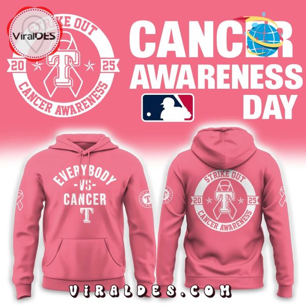 Texas Rangers 2025 Cancer Awareness Day Hoodie, Long Pants