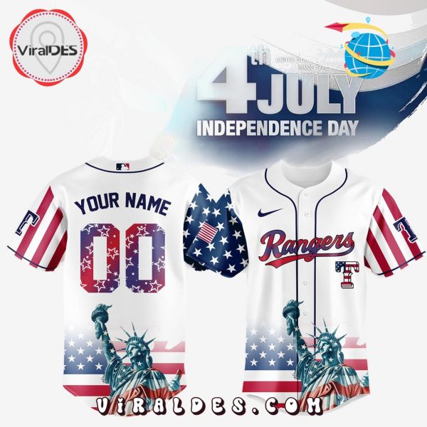 Texas Rangers Custom Independence Day Baseball Jersey