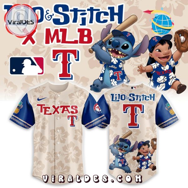 Texas Rangers x Lilo & Stitch 2025 Baseball Jersey
