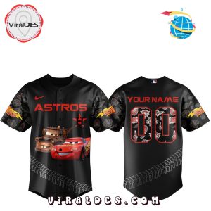Custom Houston Astros x Lightning McQueen Baseball Jersey