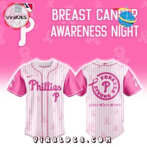 Philadelphia Phillies Cancer Awareness Day Baseball Jersey