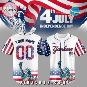New York Yankees Custom Independence Day Baseball Jersey