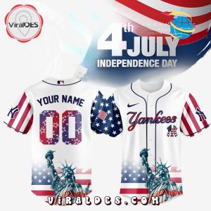 New York Yankees Custom Independence Day Baseball Jersey