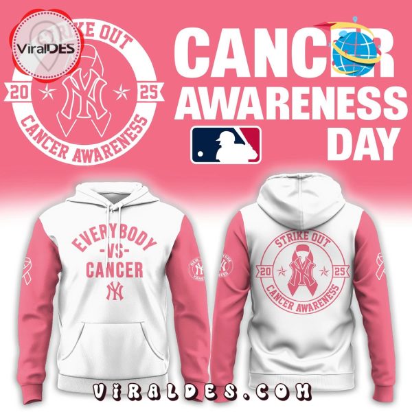 Yankees Everybody vs Cancer Hoodie Pink Hoodie