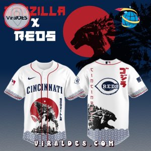 Cincinnati Reds MLB x Godzilla Baseball Jersey Cincinnati Reds MLB x Godzilla Baseball Jersey