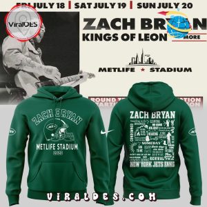 New York Jets x Zach Bryan Metlife Stadium 2025 Hoodie