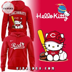 2025 Cincinnati Reds x Hello Kitty Pullover Hoodie 2025 Cincinnati Reds x Hello Kitty Pullover Hoodie