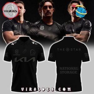 Brisbane Broncos Back In Black 2025 Black Polo Shirt