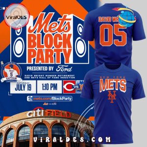New York Mets Custom Block Party David Wright Shirt