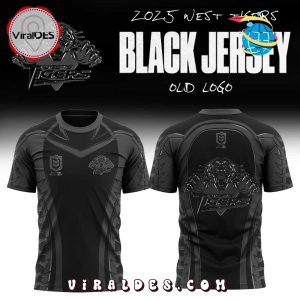 Wests Tigers Back In Black Old Logo Hoodie 2025