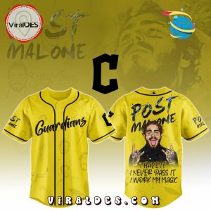 Cleveland Guardians x Post Malone Tour 2025 Baseball Jersey