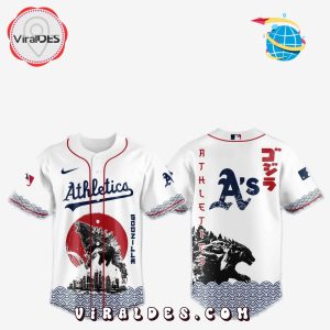 Oakland Athletics MLB x Godzilla Baseball Jersey