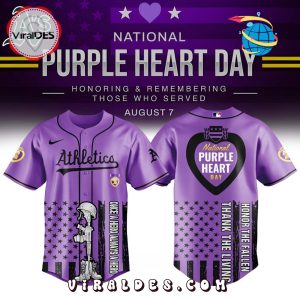 Oakland Athletics MLB x Purple Heart Day Baseball Jersey