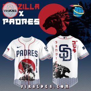 San Diego Padres MLB x Godzilla Baseball Jersey San Diego Padres MLB x Godzilla Baseball Jersey