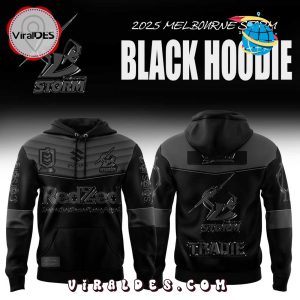 Melbourne Storm Back In Black Limited Edition Hoodie