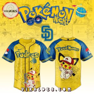 San Diego Padres MLB Pokémon GO Night Baseball Jersey