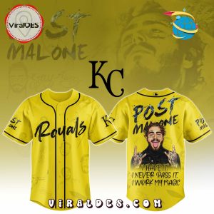 KC Royals x Post Malone Tour 2025 Baseball Jersey KC Royals x Post Malone Tour 2025 Baseball Jersey