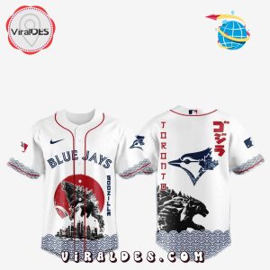 Toronto Blue Jays MLB x Godzilla Baseball Jersey