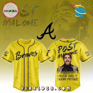 Atlanta Braves x Post Malone Tour 2025 Baseball Jersey