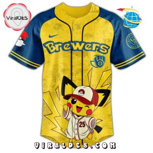 Milwaukee Brewers x Pokémon GO Night Limited Edition Jersey
