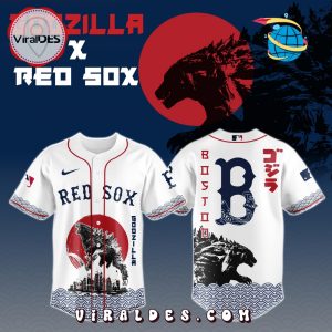 Boston Red Sox MLB x Godzilla Baseball Jersey Boston Red Sox MLB x Godzilla Baseball Jersey