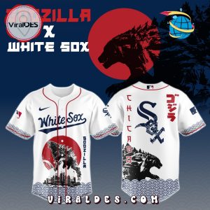 Chicago White Sox MLB x Godzilla Baseball Jersey Chicago White Sox MLB x Godzilla Baseball Jersey