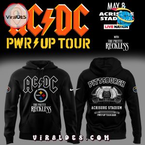 AC DC x Pittsburgh Steelers The Pretty Reckless Black Hoodie