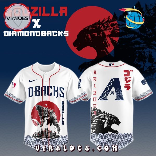 Arizona Diamondbacks MLB x Godzilla Baseball Jersey - Viral