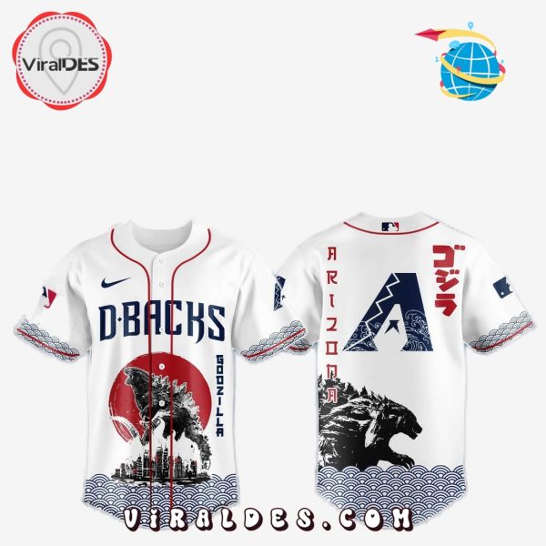 Arizona Diamondbacks MLB x Godzilla Baseball Jersey - Viral