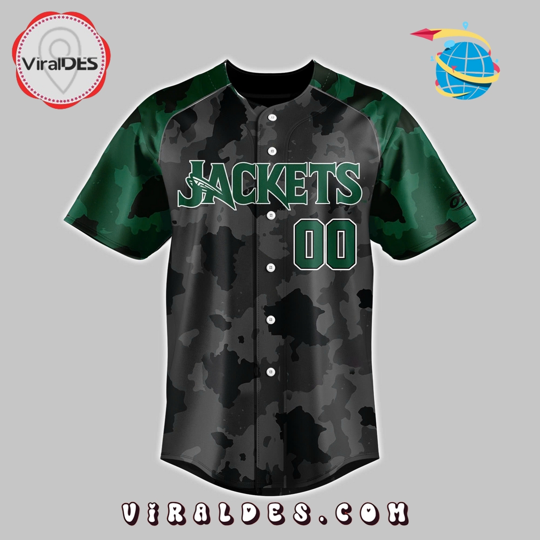 Augusta GreenJackets 2025 Military Baseball Jersey Augusta GreenJackets 2025 Military Baseball Jersey