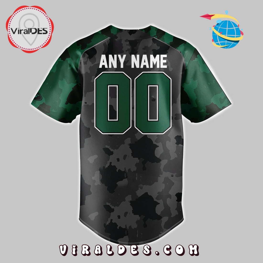 Augusta GreenJackets 2025 Military Baseball Jersey Augusta GreenJackets 2025 Military Baseball Jersey