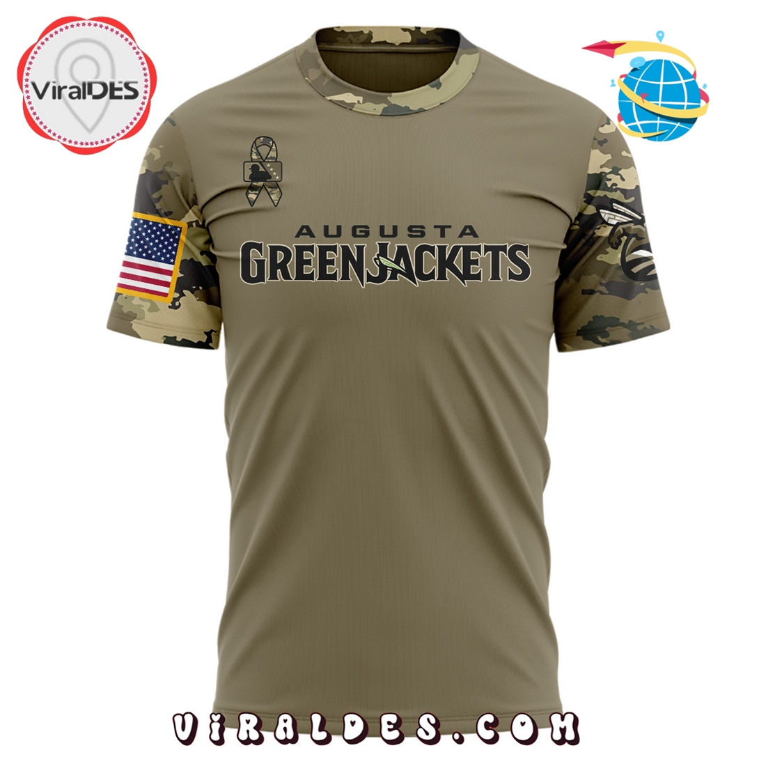 Augusta GreenJackets Military Appreciation Night Hoodie Augusta GreenJackets Military Appreciation Night Hoodie