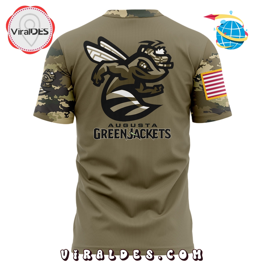 Augusta GreenJackets Military Appreciation Night Hoodie Augusta GreenJackets Military Appreciation Night Hoodie