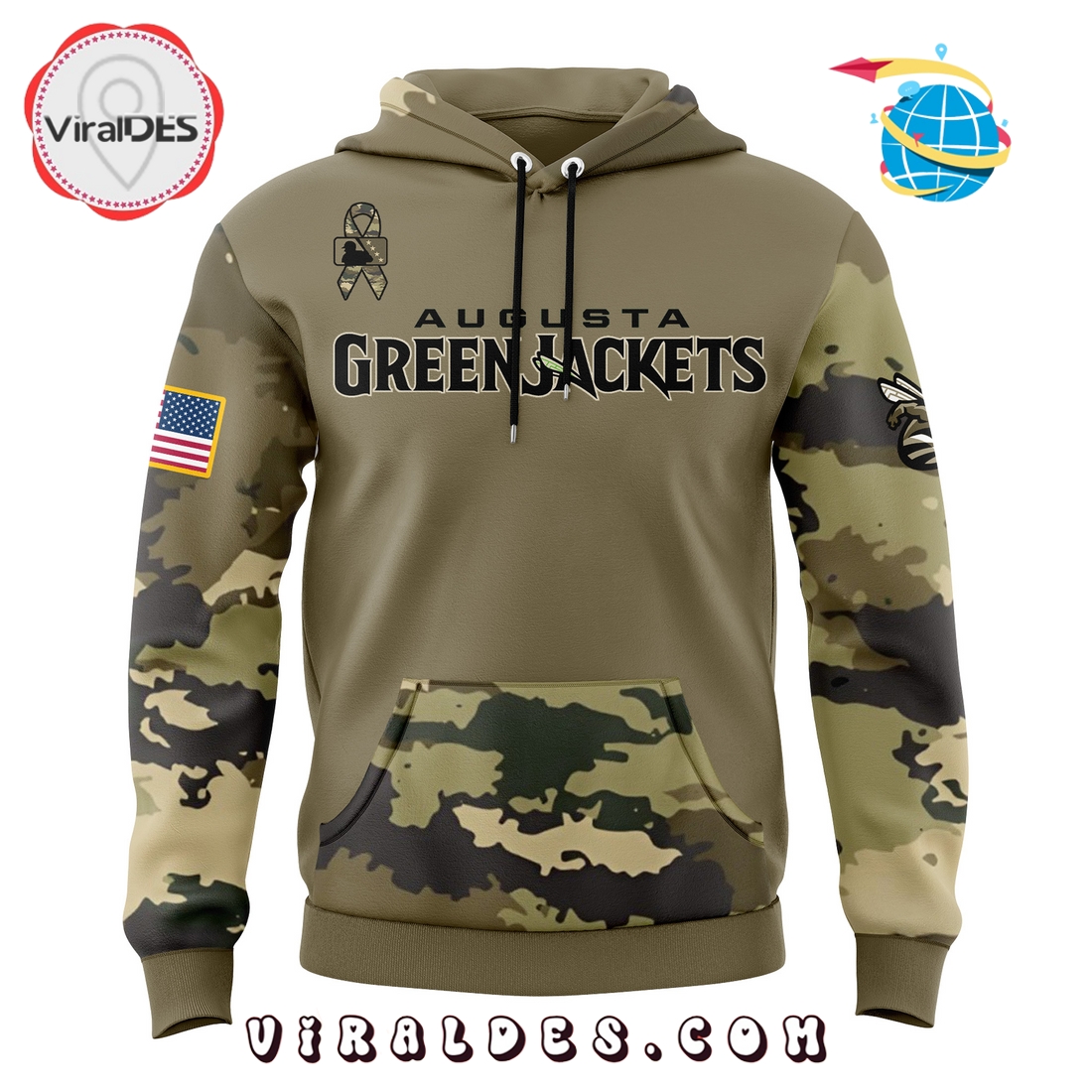Augusta GreenJackets Military Appreciation Night Hoodie, Long Pants Augusta GreenJackets Military Appreciation Night Hoodie, Long Pants