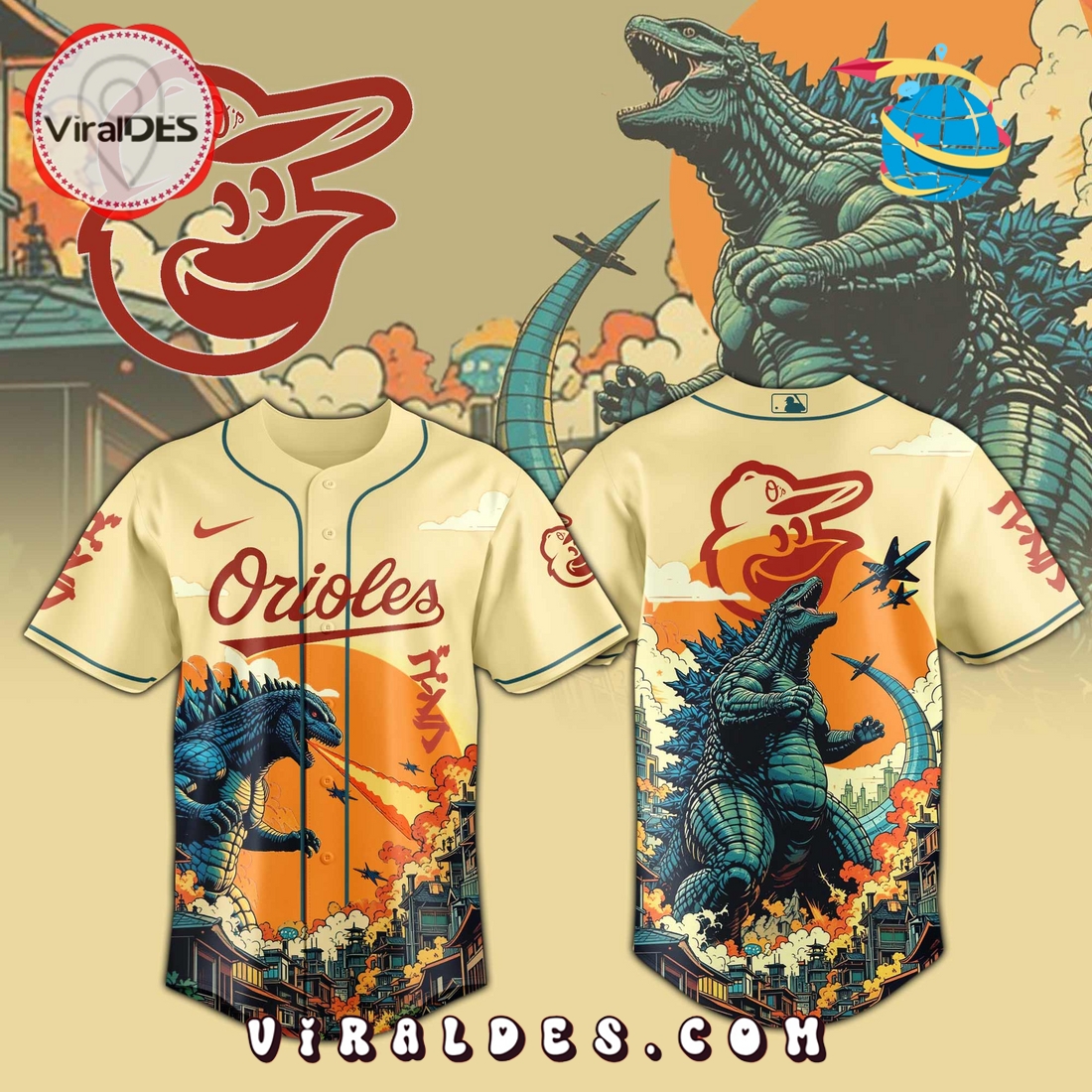 Baltimore Orioles 2025 Godzilla Limited Edition Jersey Baltimore Orioles 2025 Godzilla Limited Edition Jersey