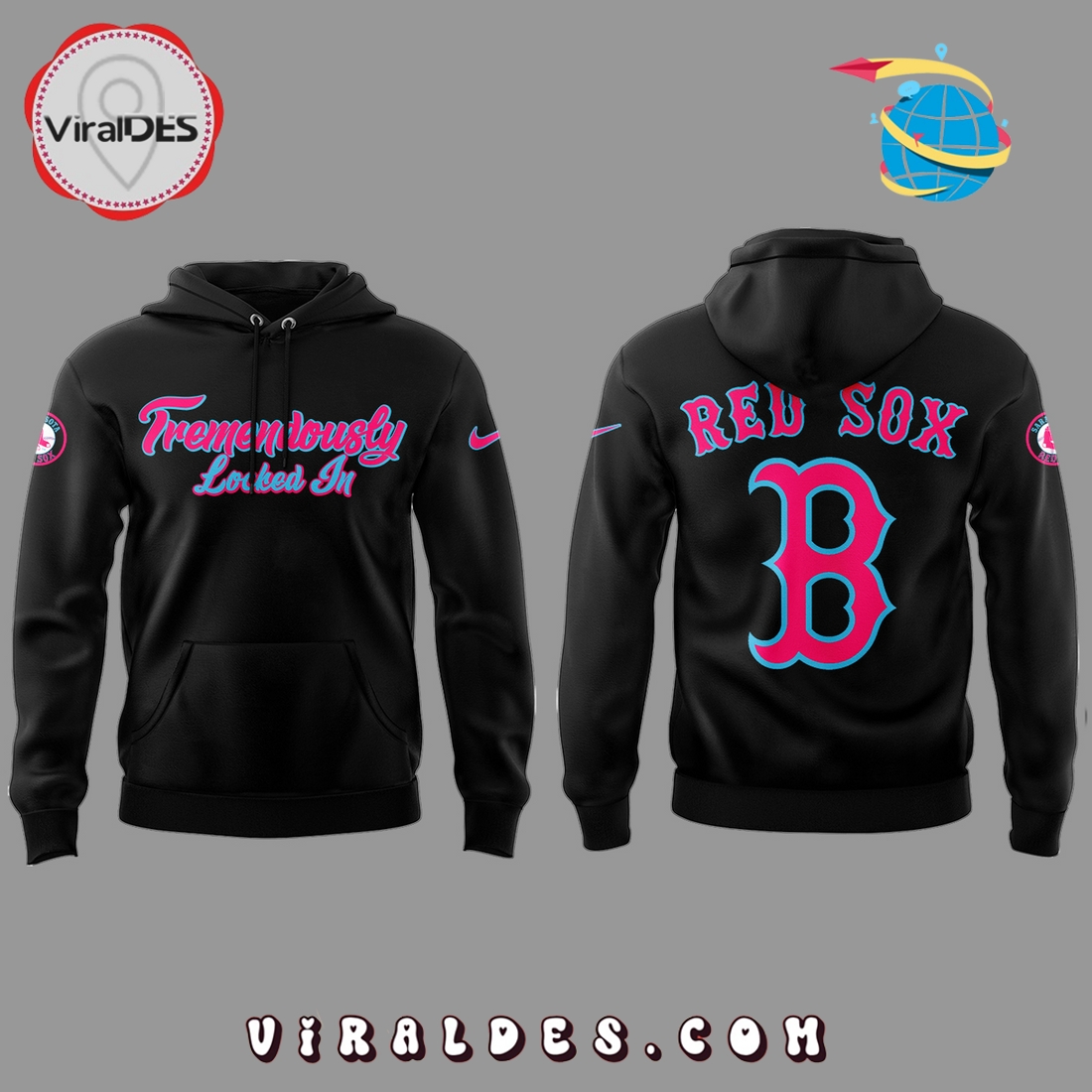 Boston Red Sox Tremendously Locked In Black Hoodie Boston Red Sox Tremendously Locked In Black Hoodie