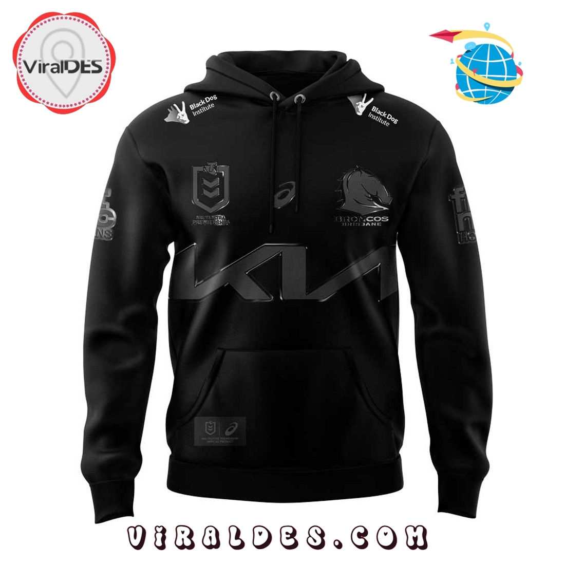 Brisbane Broncos Our 2025 Black Uniform Hoodie And Pants Brisbane Broncos Our 2025 Black Uniform Hoodie And Pants