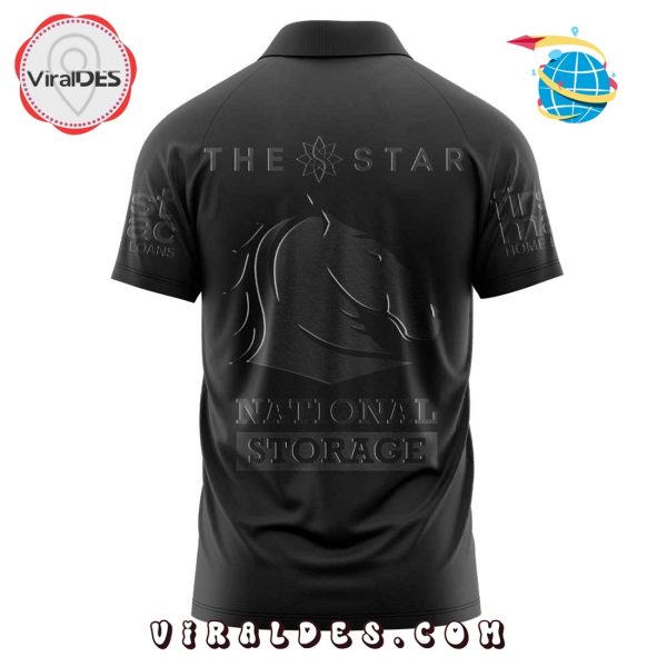 Brisbane Broncos Our 2025 Black Uniform Polo Shirt
