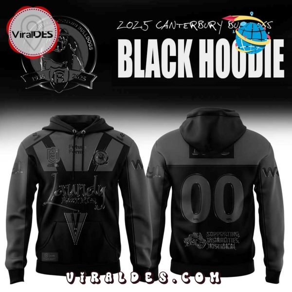 Canterbury Bulldogs Custom Back In Black Hoodie