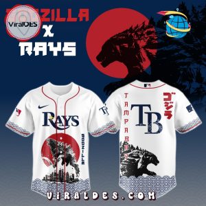 Tampa Bay Rays MLB x Godzilla Baseball Jersey Tampa Bay Rays MLB x Godzilla Baseball Jersey