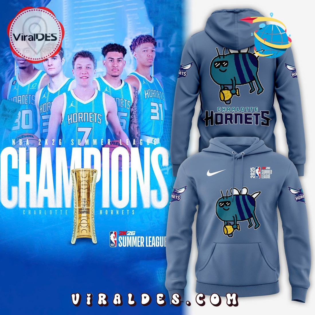 Charlotte Hornets New Bee Wins Logo Blue Hoodie, Long Pants Charlotte Hornets New Bee Wins Logo Blue Hoodie, Long Pants