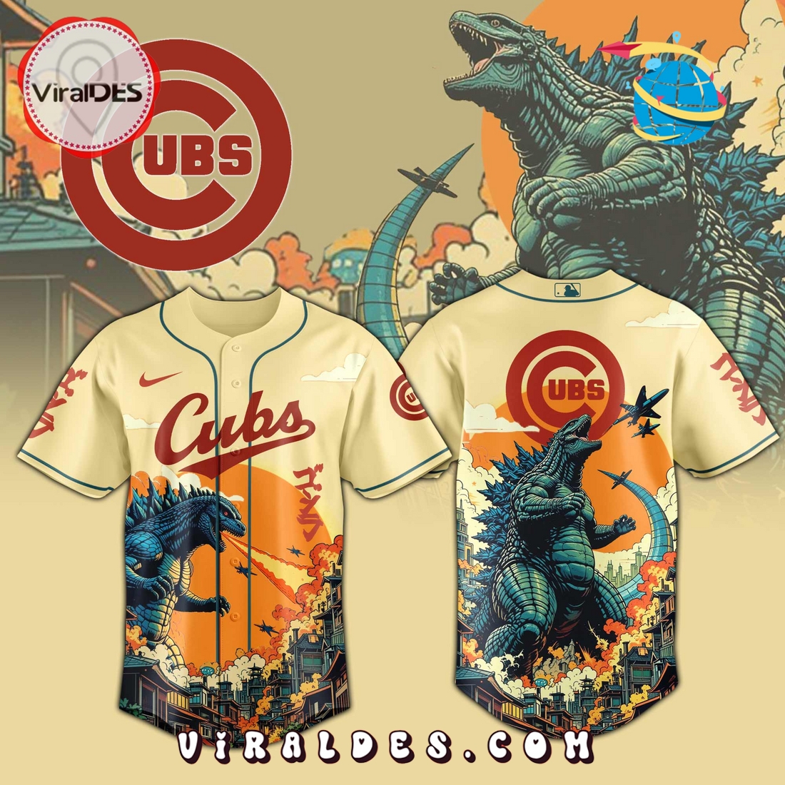 Chicago Cubs 2025 Godzilla Limited Edition Jersey Chicago Cubs 2025 Godzilla Limited Edition Jersey