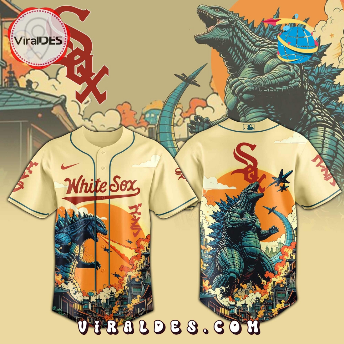 Chicago White Sox 2025 Godzilla Limited Edition Jersey Chicago White Sox 2025 Godzilla Limited Edition Jersey