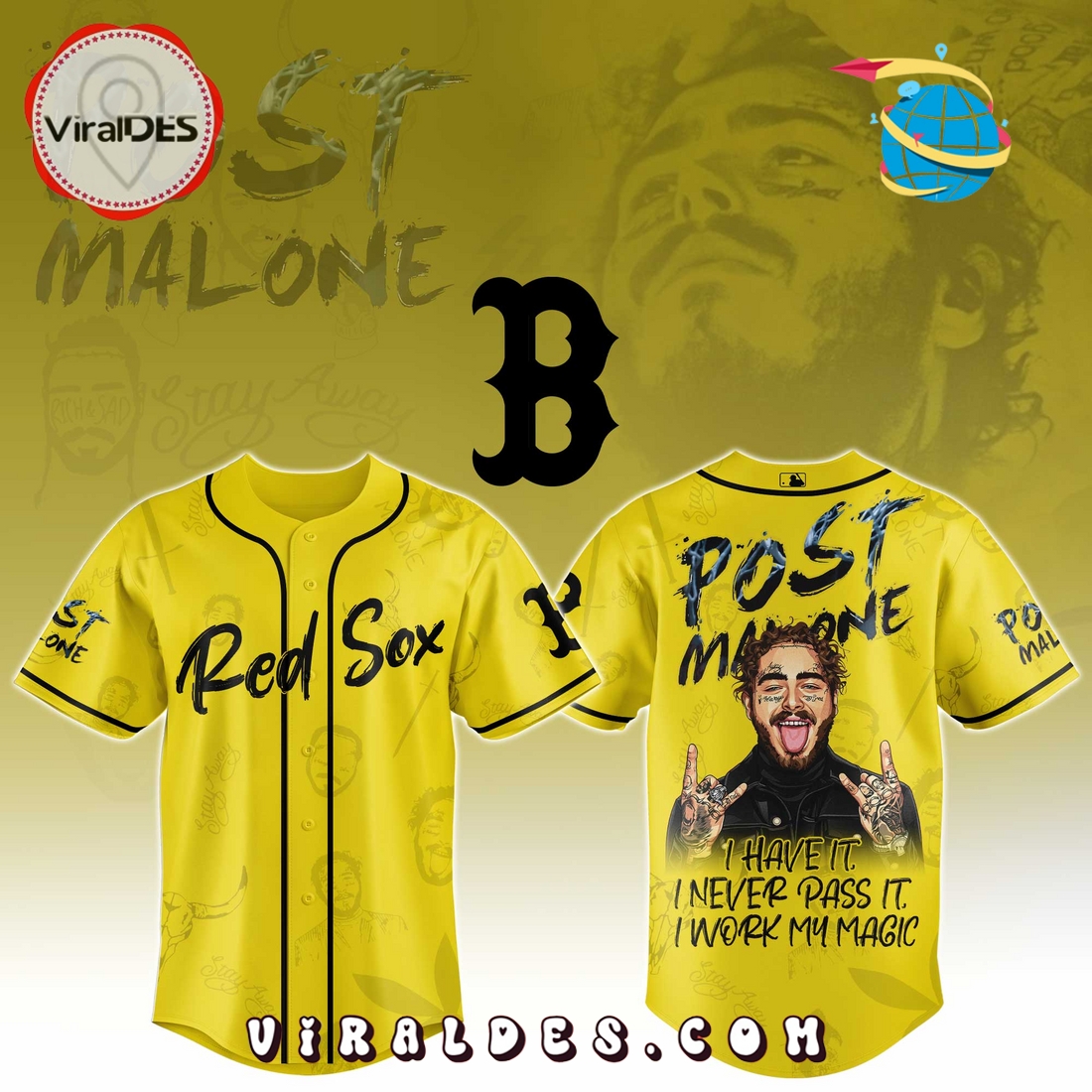 Chicago White Sox x Post Malone Tour 2025 Baseball Jersey Chicago White Sox x Post Malone Tour 2025 Baseball Jersey