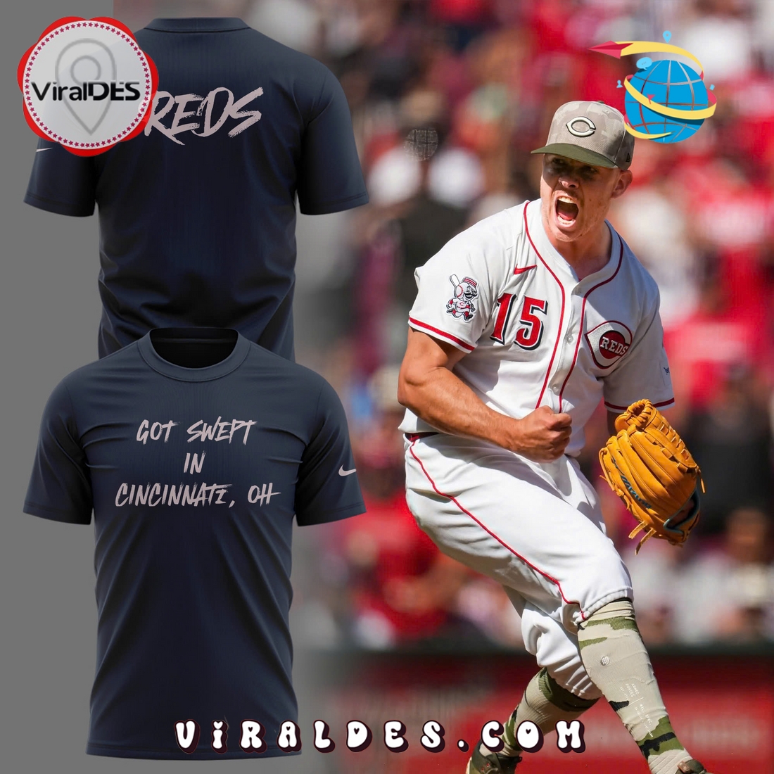 Cincinnati Reds Got swept in Cincinnati, OH Hoodie Cincinnati Reds Got swept in Cincinnati, OH Hoodie