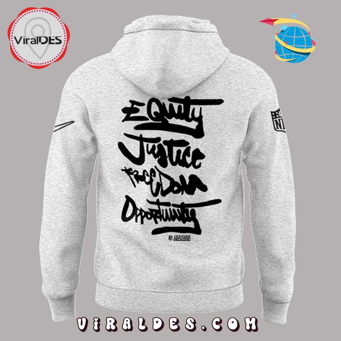 Cleveland Browns Be a Change Maker Grey Hoodie Cleveland Browns Be a Change Maker Grey Hoodie