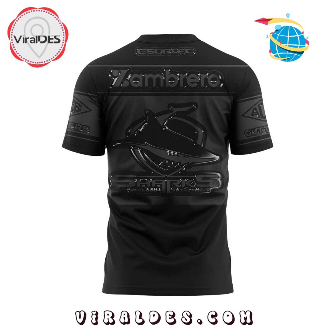 Cronulla Sharks Back In Black Limited Edition Hoodie Cronulla Sharks Back In Black Limited Edition Hoodie